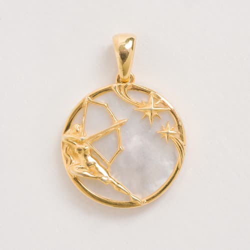 Shop Freya Rose Zodiac Pendant In Sagittarius