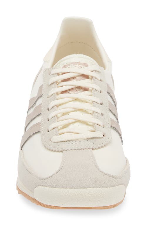 Shop Adidas Originals Adidas Sl 72 Sneaker In Off White/taupe/white