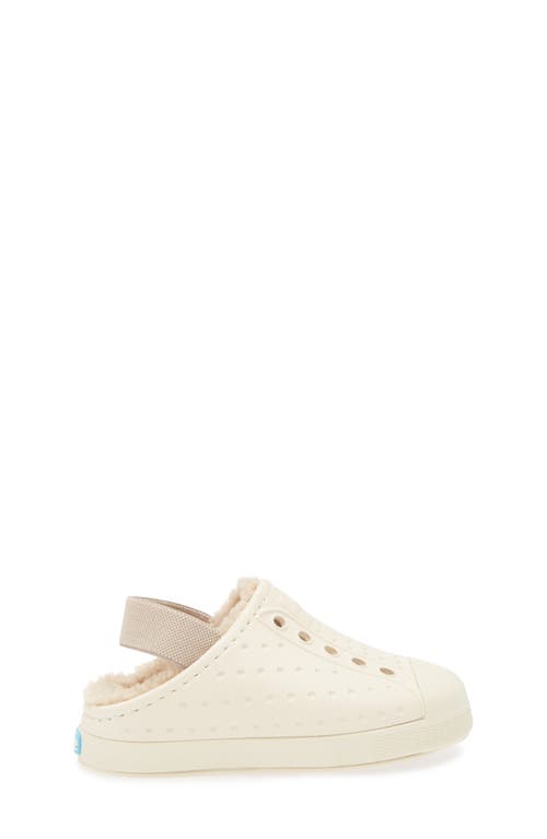 Native Shoes Jefferson Cozy Clog In Bone White/white/flax Tan