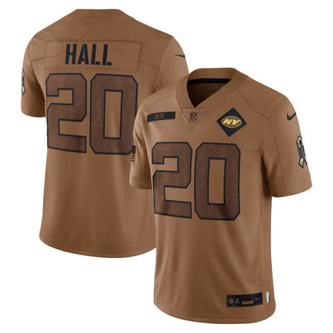Men's Nike Breece Hall Brown New York Jets 2023 Salute To Service Limited Jersey