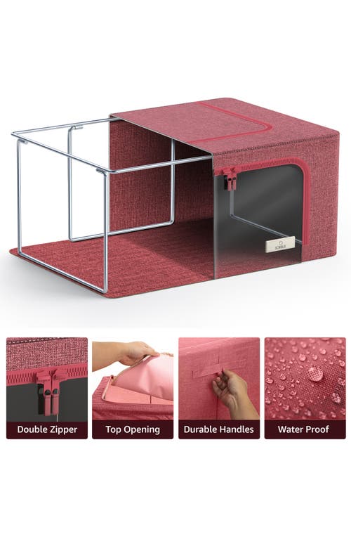 Sorbus 4-pack Foldable Storage Boxes In Pink