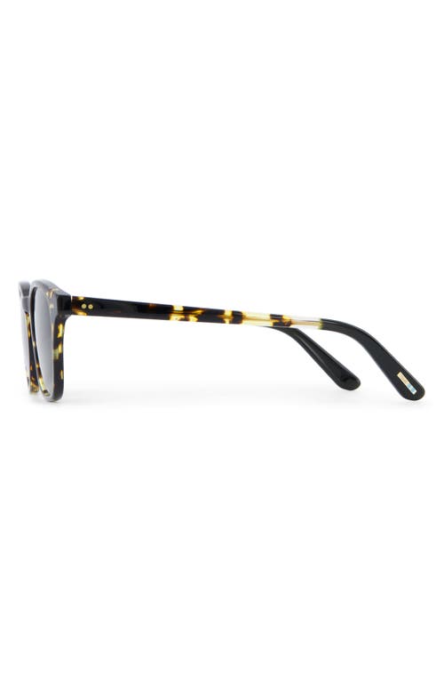 Toms Wyatt Small 49mm Round Sunglasses In Havana Tortoise/bottle Green