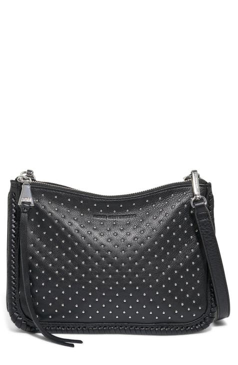 Accessorize London Womens Double Zip Cross Body Bag Black: Buy