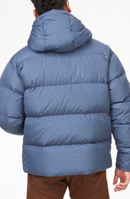 Shop Marmot Stockholm Hooded 700 Fill Power Down Jacket In Storm