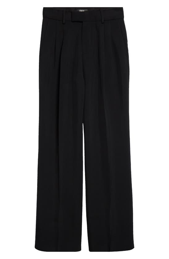 Shop Amiri Double Pleat Pants In Stretch Limo
