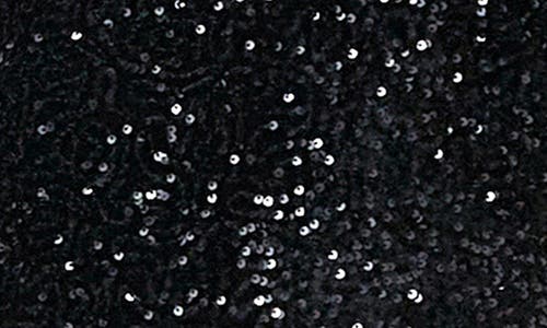 Endless Rose Sequin Velvet Halter Top In Black