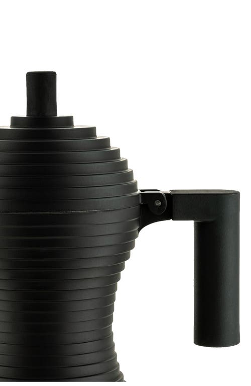 Alessi 30cl Pulcina Black Espresso Coffee Maker In Black Matte