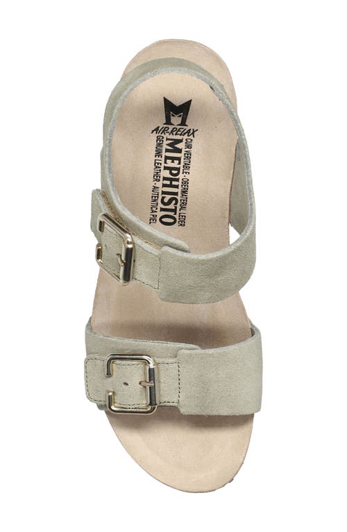 Mephisto Lissandra Platform Wedge Sandal In Light Khaki