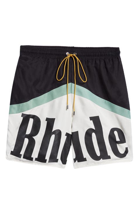 Rhude Mens Black Snakeskin-Print Mid-Rise Swim Shorts M