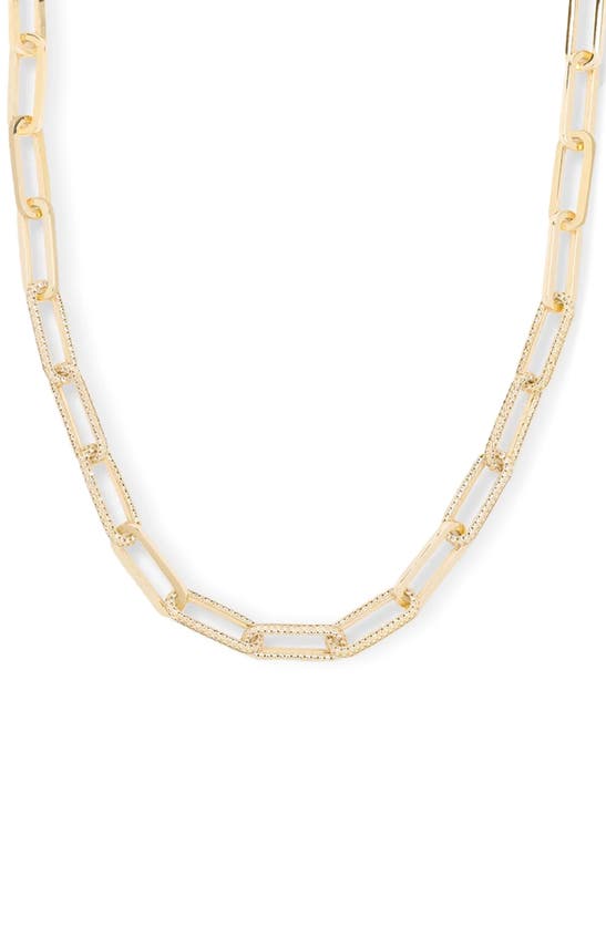 Shop Melinda Maria Carrie Pavé Chain Link Necklace In Gold