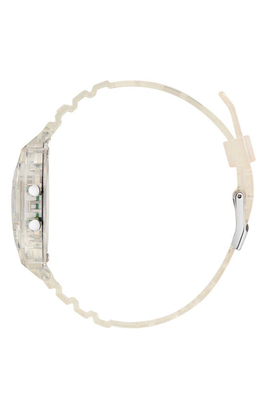 Adidas Originals Ao Street Translucent Resin Strap Watch In Off White