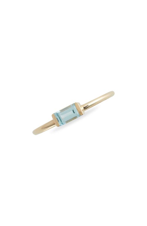 Bony Levy 14K Gold Sky Blue Topaz Stacking Ring in 14K Yellow Gold at Nordstrom, Size 6.5
