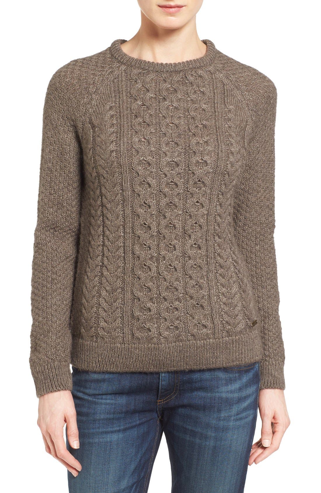 Barbour Cable Knit Crewneck Sweater 