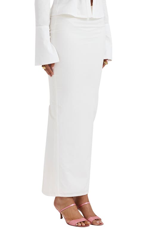 House Of Cb Eden Midi Skirt In White