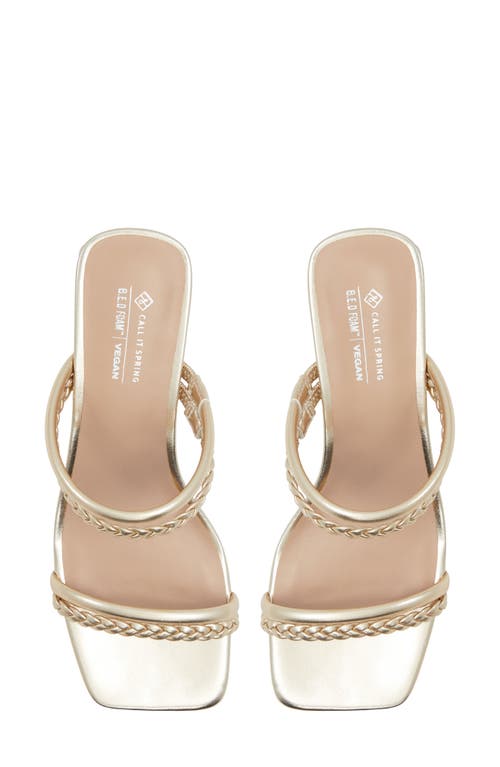 Shop Call It Spring Keelay Slide Sandal In Champagne