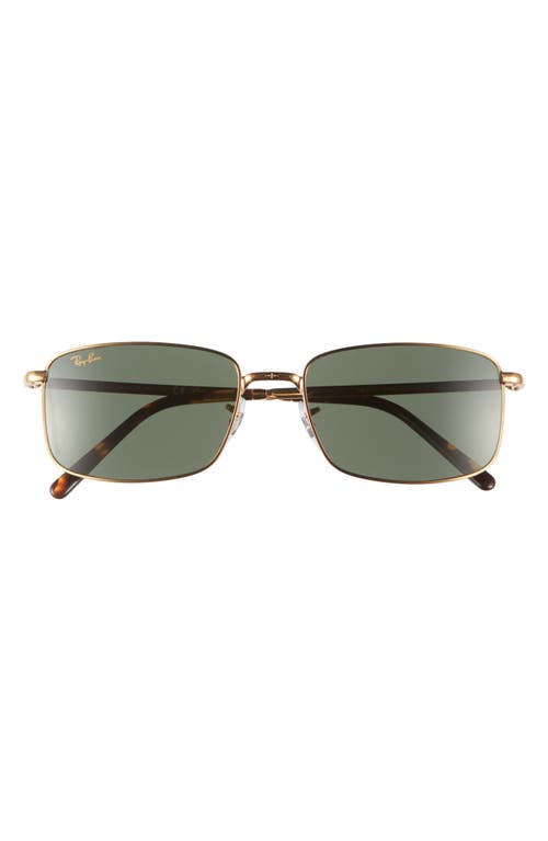 Ray-Ban 57mm Rectangular Sunglasses in Gold at Nordstrom