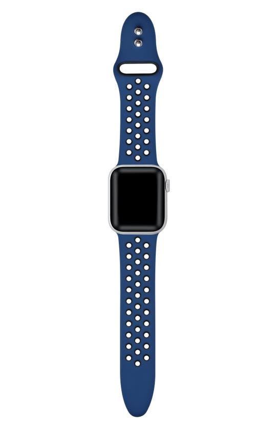 Shop The Posh Tech Silicone Sport Apple Watch Band In Midnight Blue