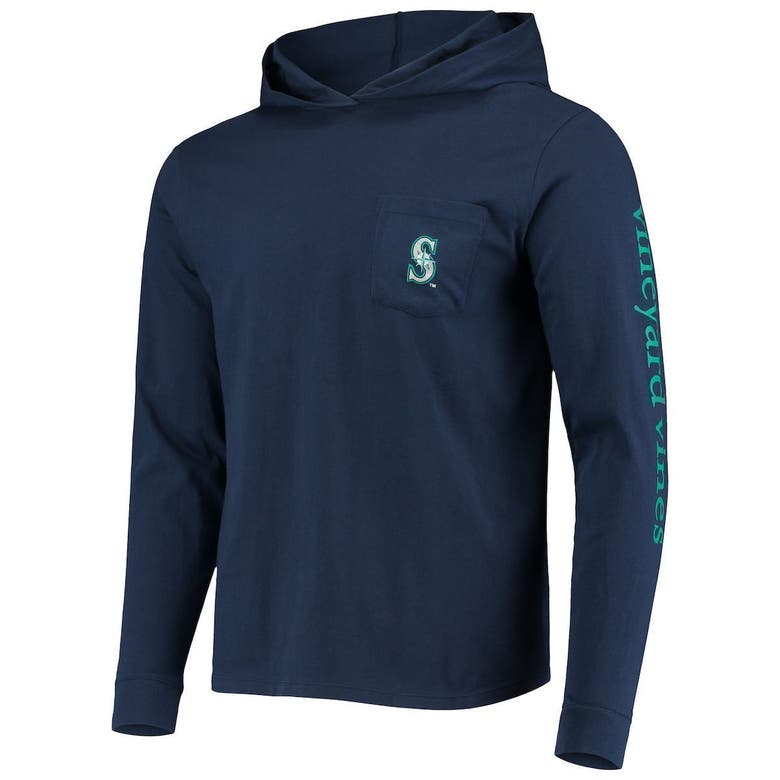 Shop Vineyard Vines Navy Seattle Mariners Long Sleeve Hoodie T-shirt