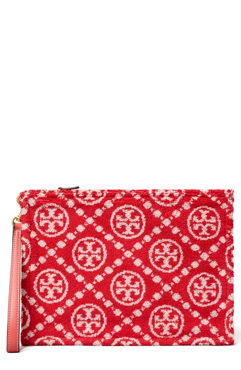 T Monogram Terry Pouch: Women's Designer Cosmetic Bags