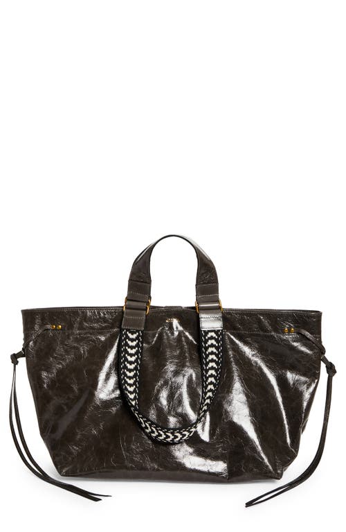 Isabel Marant Wardy Xo Capsule Leather Shopper Tote In Anthracite