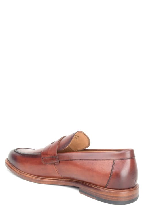 Warfield & Grand Harper Moc Toe Penny Loafer In Cognac