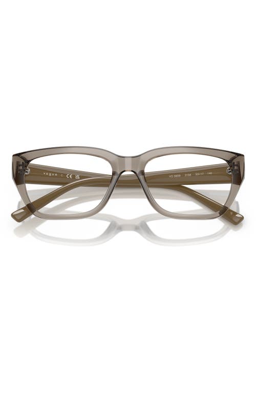 Vogue 51mm Pillow Optical Glasses In Transparent Grey