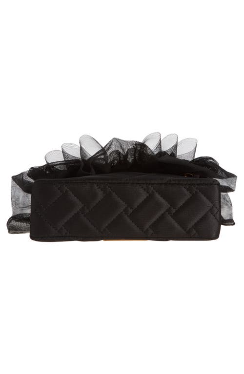 Kurt Geiger London Kensington Mini Ruffle Shoulder Bag In Black