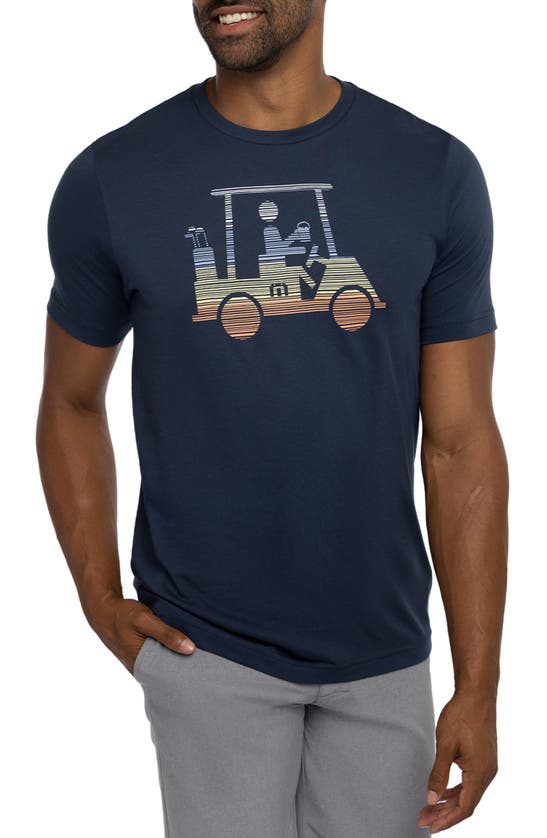 Travismathew Race You Graphic Tee In Dress Blues