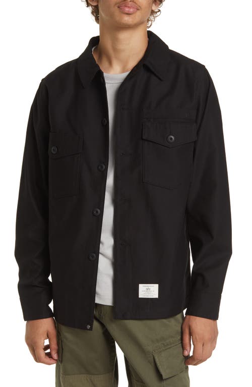 ALPHA INDUSTRIES Fatigue Shirt Jacket in Black