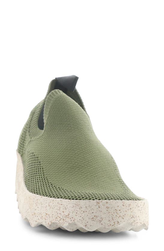 Shop Asportuguesas By Fly London Clip Slip-on Sneaker In Olive Recycled Knit