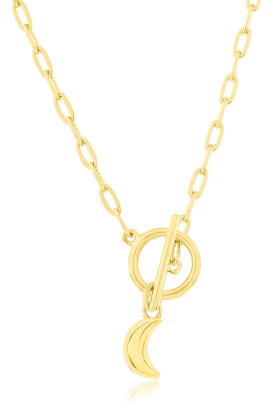 Shop Simona Charm Necklace In Gold Moon