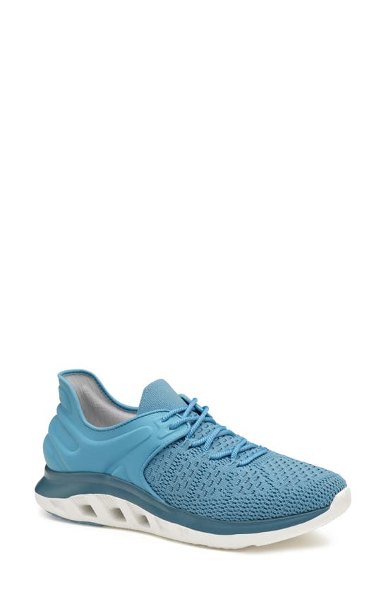 Johnston & Murphy Activate U-throat Knit Sneaker In Blue Knit/ Nylon