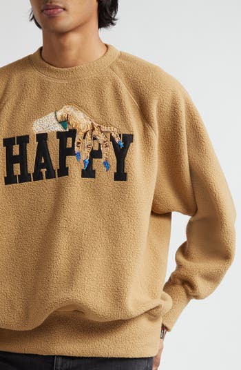 Undercover Happy Oversize Fleece Crewneck Sweatshirt Nordstrom