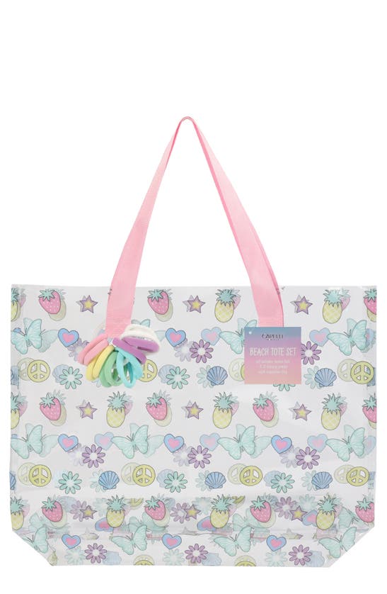 Capelli New York Kids' Jelly Tote & Ponytail Holder Set In Multi