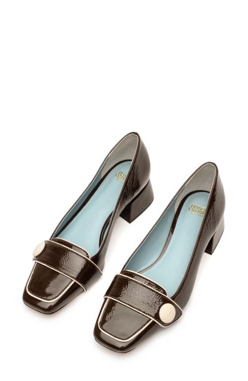 Shop Frances Valentine Mackie Pump In Chocolate/oyster