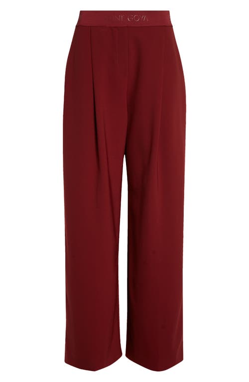 Stine Goya Pleated Wide Leg Pants in Bordeaux 