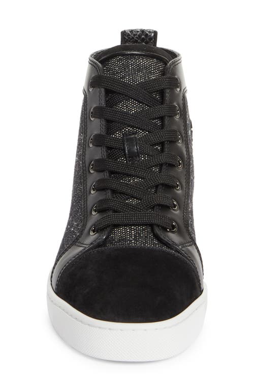 Shop Christian Louboutin Louis Junior Orlato High Top Sneaker In Black