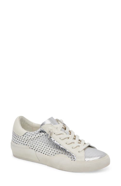 Shop Dolce Vita Zina Perforated 360 Slip-on Sneaker In Silver Leather