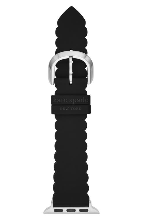 Kate Spade New York silicone 20mm Apple Watch watchband in Black at Nordstrom