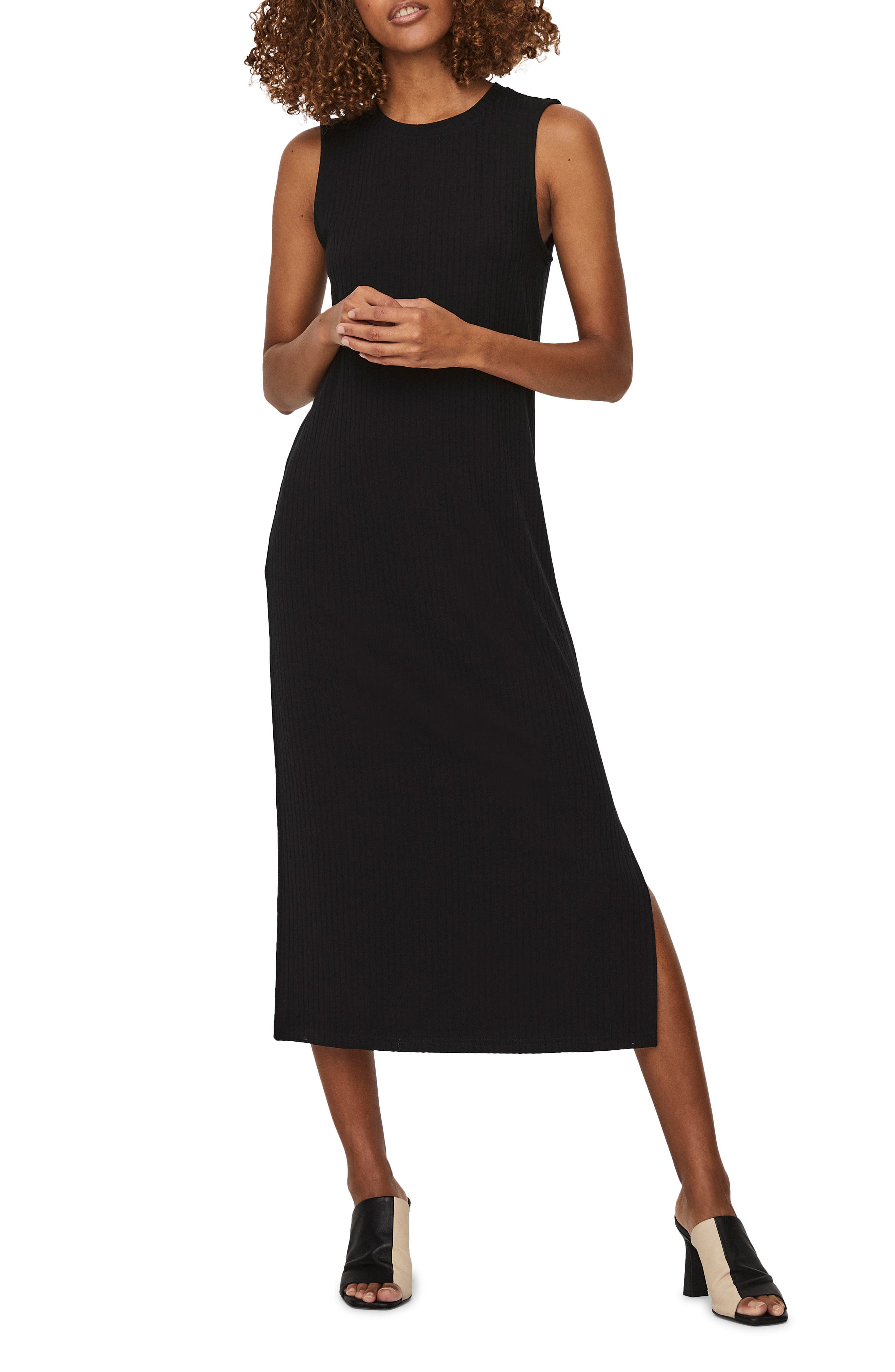 Buy > black knit tank dress > in stock