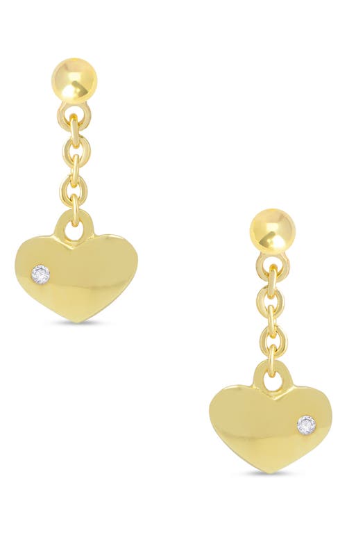 Lily Nily Kids' Heart Drop Earrings in Gold at Nordstrom