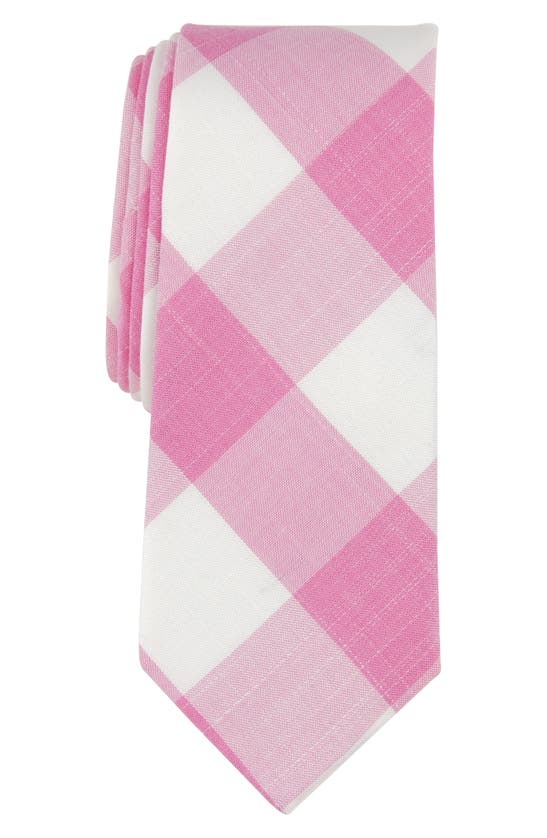 Original Penguin Everett Plaid Tie In Pink