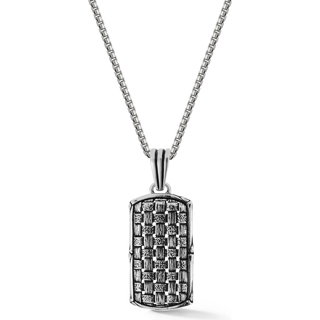 Yield Of Men Weave Pendant Necklace In Silver