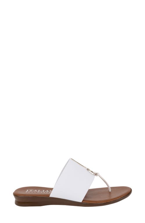 Italian Shoemakers Lillee Flip Flop In White