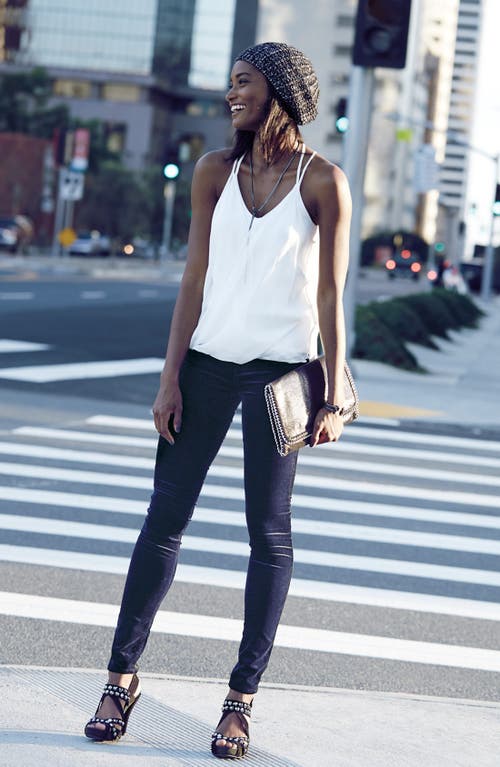 Ag Super Skinny Velvet Leggings In Black