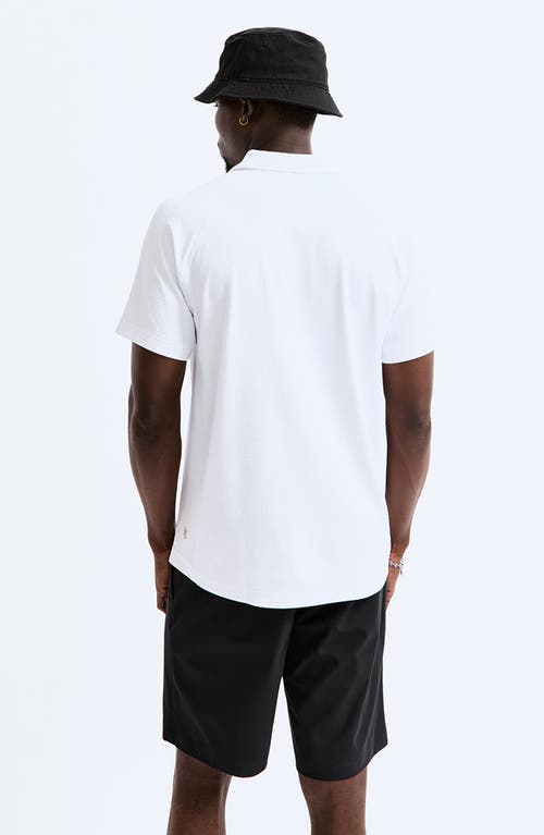 Reigning Champ Solotex® Mesh Tiebreak Polo In White