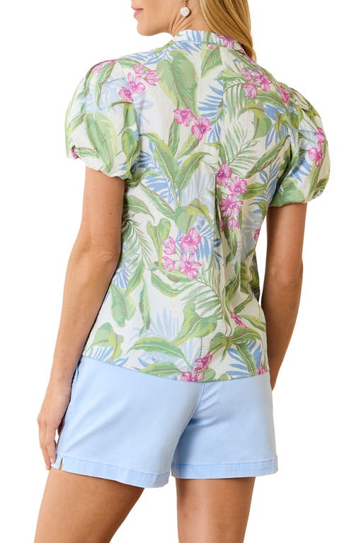 Shop Tommy Bahama Gulf Shore Floral Puff Sleeve Seersucker Top