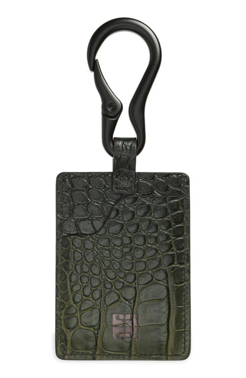 Shop Ashya Croc Embossed Leather Card Holder In Okro Croc