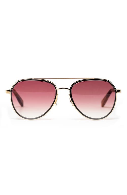 Bôhten Bond Rose 59mm Sunglasses in Gold /Rose Gradient