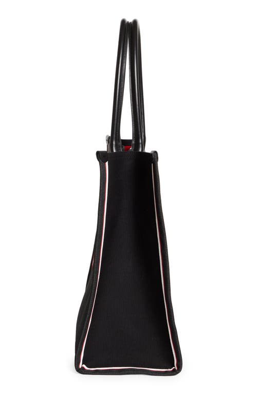 Shop Christian Louboutin Extra Large Nastroloubi Fique À Vontade Canvas Tote In Black/black/multi